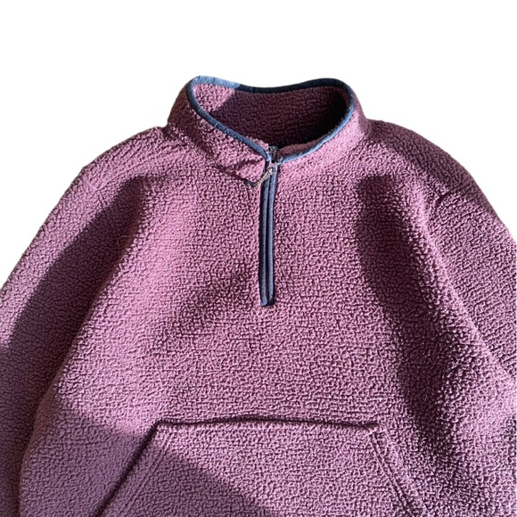 George Fleece Burgundy Quarter Zip (Size XL) - Picture 3 of 7